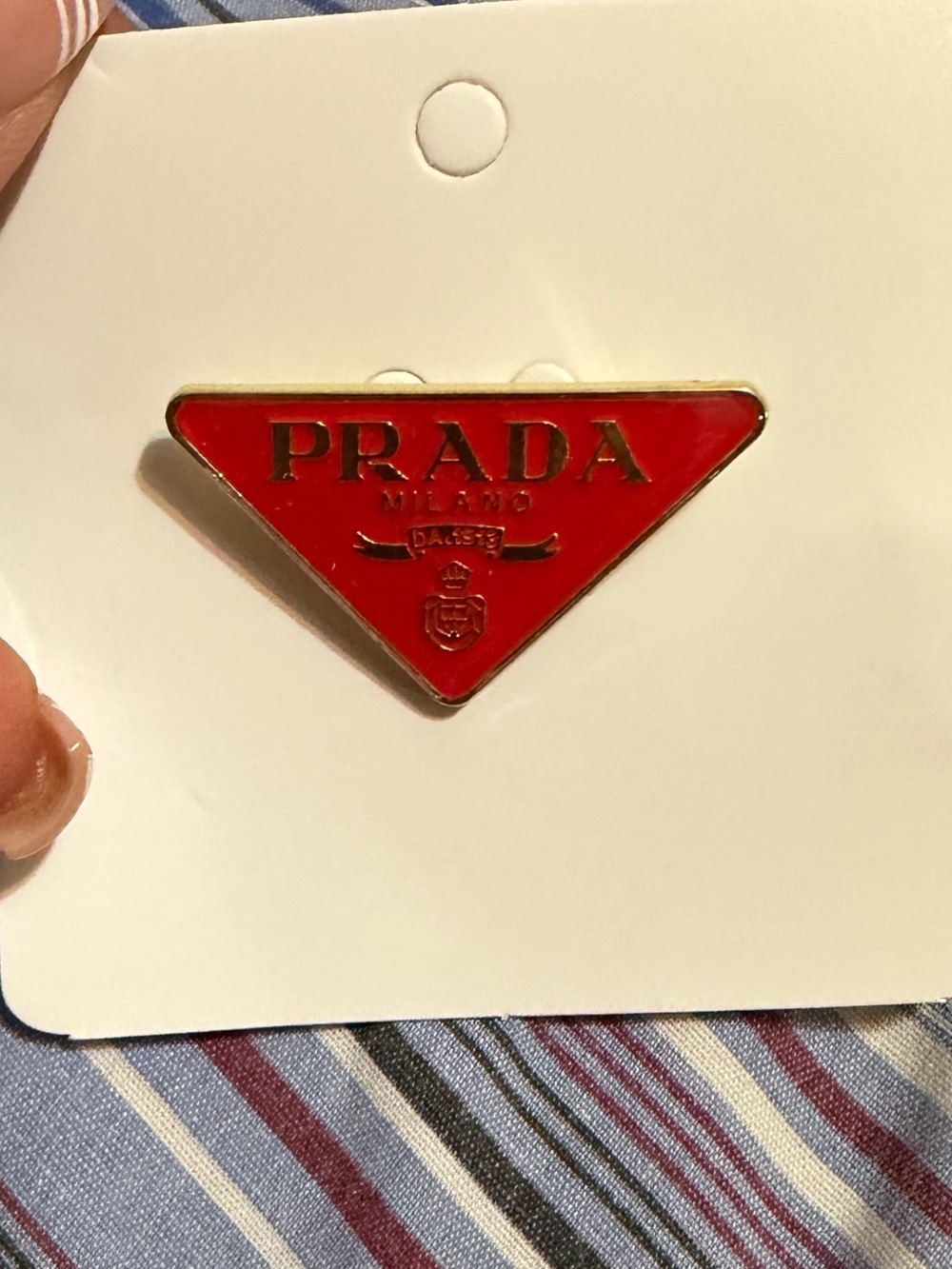Red Triangle Logo Pin - Accessory